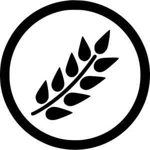 Wheat Icon Simple Black PNG image