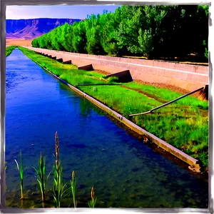 Wheatland Wyoming Irrigation Canal PNG Emu47 PNG