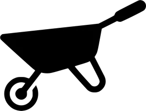 Wheelbarrow Silhouette Graphic PNG