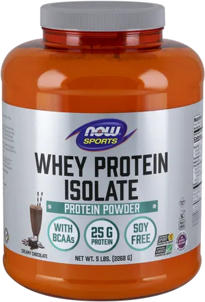 Whey Protein Isolate Powder Container PNG image