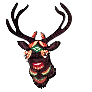 Whimsical Antler Graphic PNG Oaa