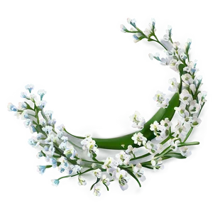 Whimsical Babys Breath Wreath Png 99 PNG image