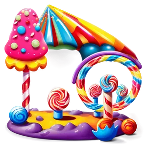 Whimsical Candy Land Scene Png Lcu6 PNG image