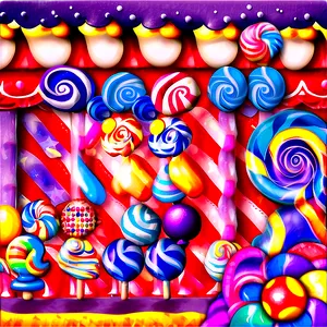 Whimsical Candyland Background PNG Vkc7 PNG