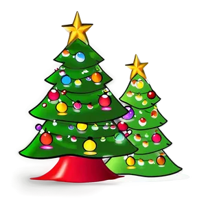 Whimsical Cartoon Christmas Tree PNG 80