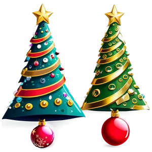 Whimsical Cartoon Christmas Tree PNG Tji65 PNG