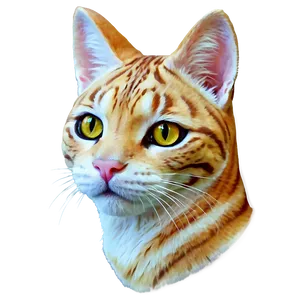 Whimsical Cat Head Artwork PNG 43 PNG