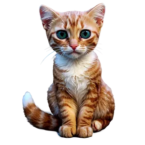 Whimsical Cat PNG Beg51