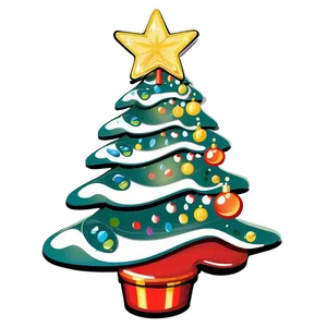 Whimsical Christmas Tree Drawing PNG 06132024 PNG
