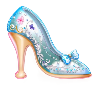 Whimsical Cinderella Slipper PNG 06292024