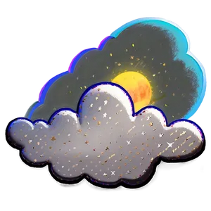 Whimsical Cloud Art Png Sds72 PNG image