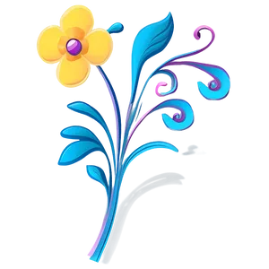 Whimsical Corner Flower PNG Lwi PNG