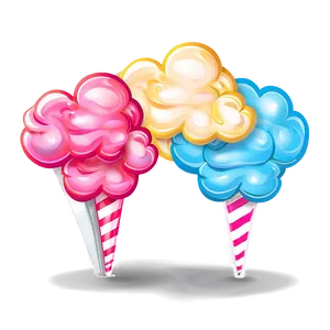 Whimsical Cotton Candy Clouds PNG Frx