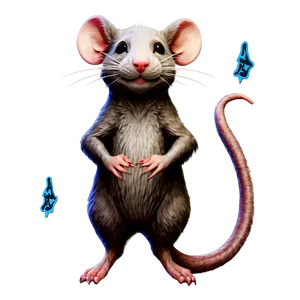 Whimsical Cute Rat Png Vih84 PNG image