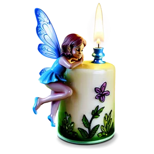 Whimsical Fairy Candle PNG Nnx86