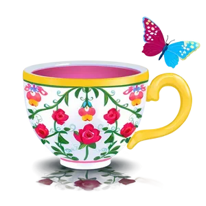 Whimsical Fairy Tale Tea Cup PNG 05252024