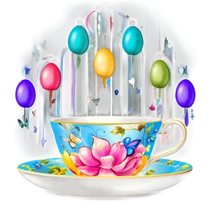 Whimsical Fairy Tale Tea Cup PNG 05252024