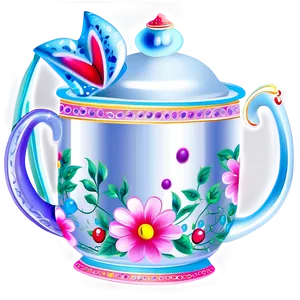 Whimsical Fairy Tale Tea Cup PNG Tlg46