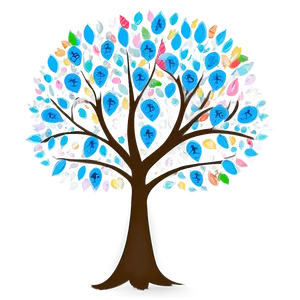 Whimsical Family Reunion Tree PNG Ema50 PNG