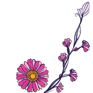 Whimsical Flower Drawing Png 42 PNG image