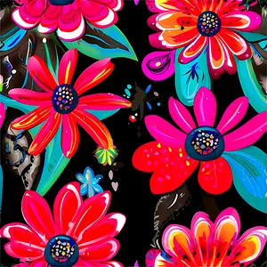 Whimsical Flowers PNG 06292024 PNG