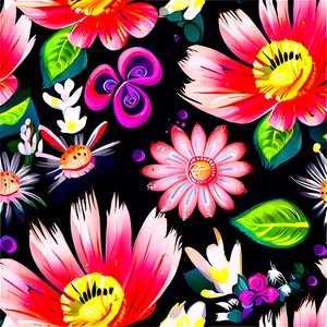 Whimsical Flowers PNG 06292024 PNG
