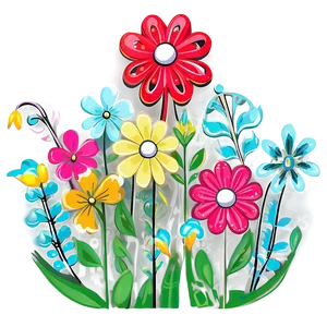 Whimsical Flowers PNG Xjo42 PNG