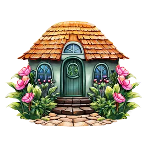 Whimsical Garden Cottage PNG Vhi6 PNG