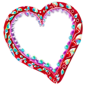 Whimsical Heart Border Png 05252024 PNG image