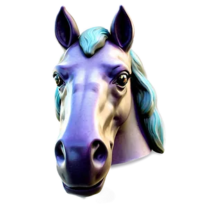 Whimsical Horse Head Fantasy PNG Mpi
