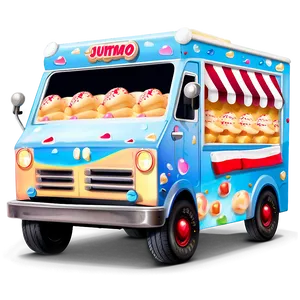 Whimsical Ice Cream Truck Design PNG Tgo90