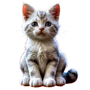 Whimsical Kitten PNG 06242024