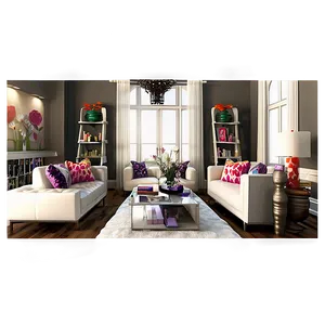 Whimsical Living Room Decor Png 05242024 PNG image