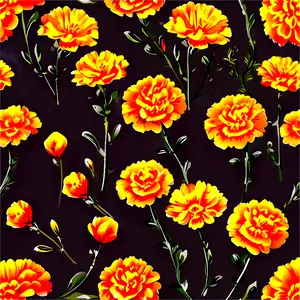 Whimsical Marigolds Illustration Png 58 PNG image