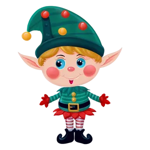 Whimsical Noel Elf PNG Bcu