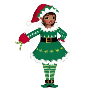 Whimsical Noel Elf PNG Pmq
