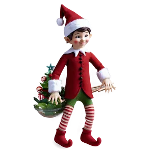 Whimsical Noel Elf PNG Yac