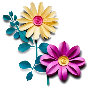 Whimsical Paper Flower PNG 90 PNG