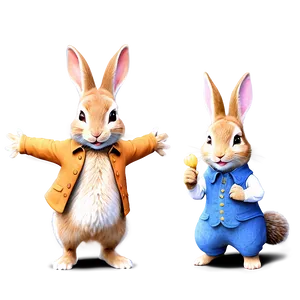 Whimsical Peter Rabbit Art Png Xqm78 PNG image