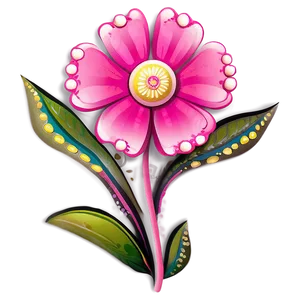 Whimsical Pink Flower Fantasy PNG 05242024