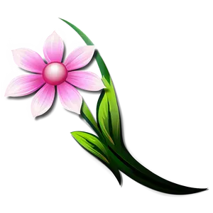Whimsical Pink Flower Fantasy PNG 81