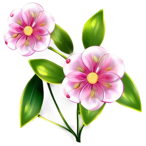Whimsical Pink Flower Fantasy PNG Tnk