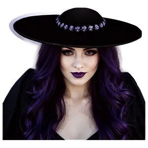 Whimsical Purple Hair Witchcraft PNG 06272024