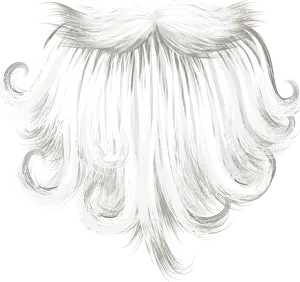 Whimsical Santa Beard Illustration PNG