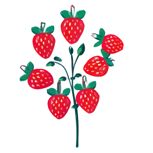 Whimsical Strawberry Png 06252024 PNG image