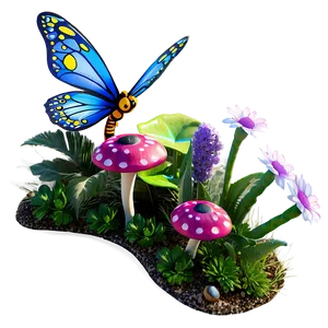Whimsical Summer Fairy Garden PNG 05212024
