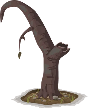 Whimsical Tree Cartoon