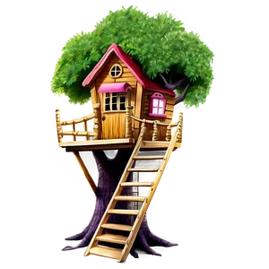 "whimsical Tree House PNG" 04302024