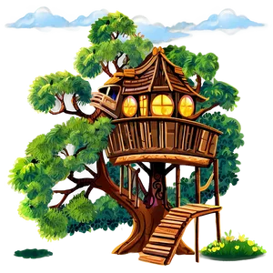 "whimsical Tree House PNG" 97