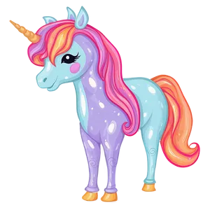 Whimsical Unicorn Clipart PNG 18